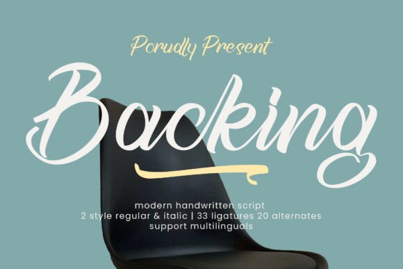 Backing: The Modern Script Font for Elevated Design