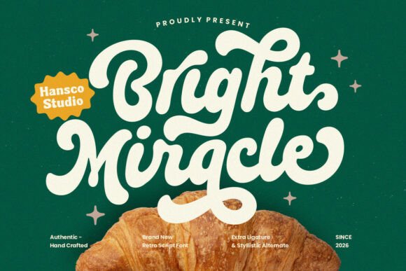 Bright Miracle: Your Go-To Retro Script for Cozy Branding