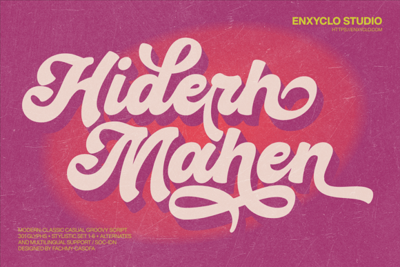 Hiderh Mahen: The Groovy Retro Script for Modern Brands