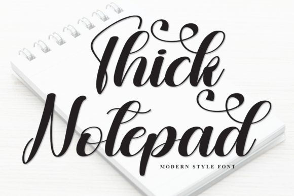 Thick Notepad: A Modern Script for Authentic Branding